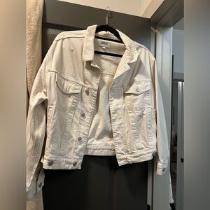 Agolde oversized distressed denim jacket size XS